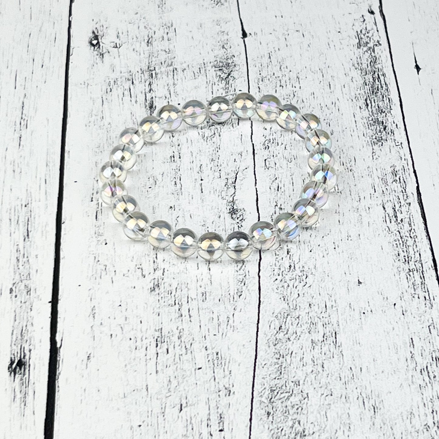 Angel Aura Quartz Gemstone Bracelet 8mm