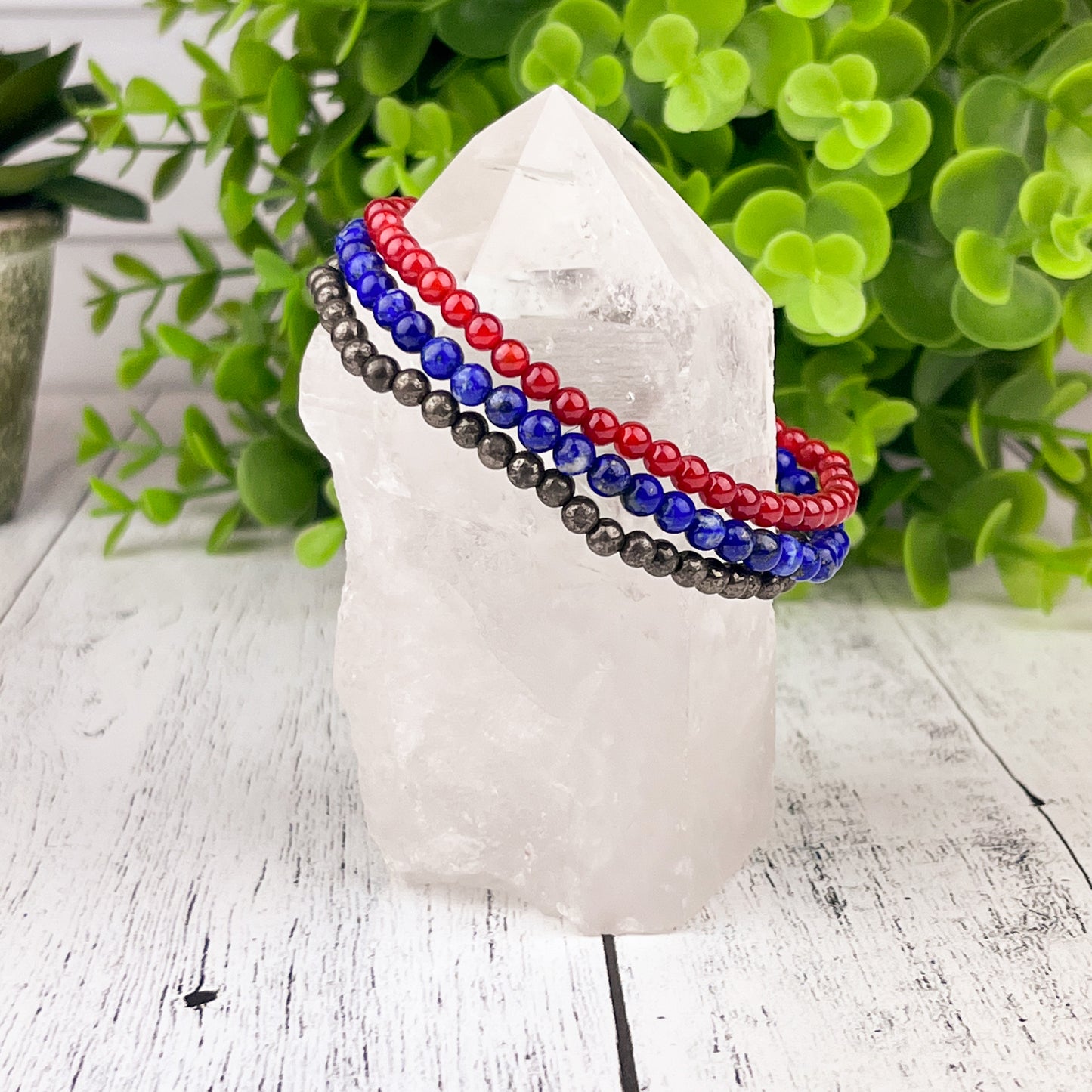 Motivation Stack Bracelet Set 4mm