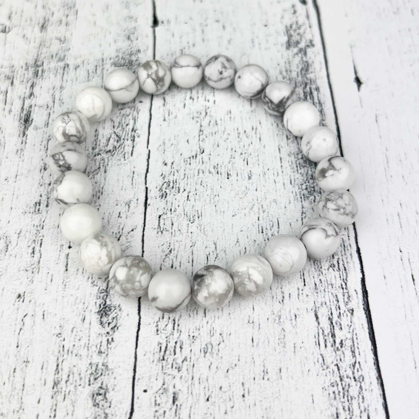 Howlite Gemstone Bracelet 8mm