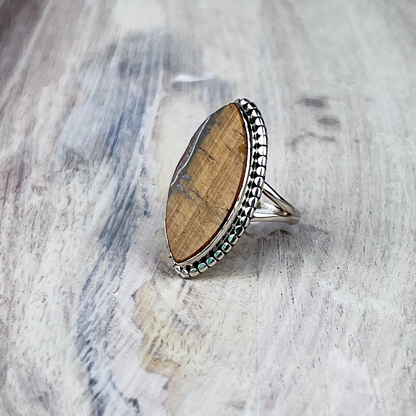 Tiger Eye Gemstone .925 Sterling Silver Ring