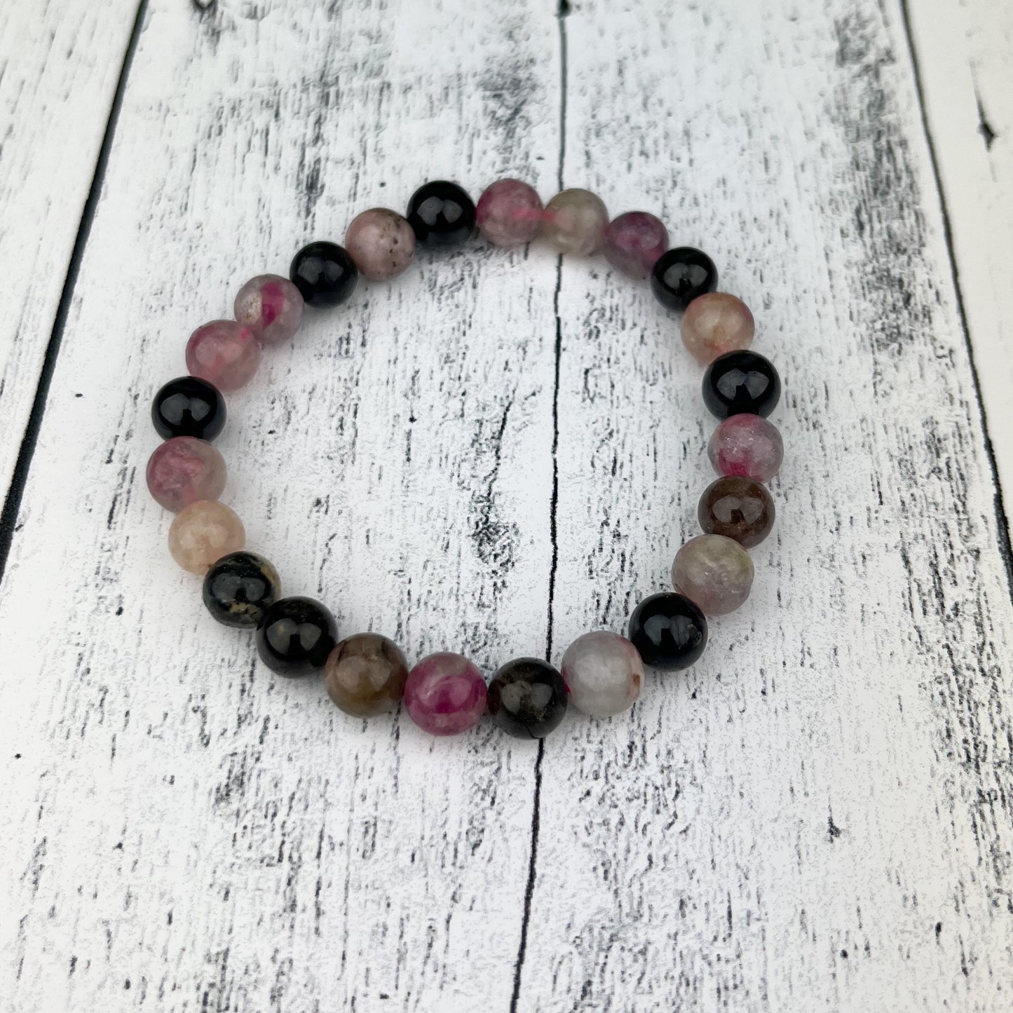 Watermelon Tourmaline Gemstone Bracelet 8mm