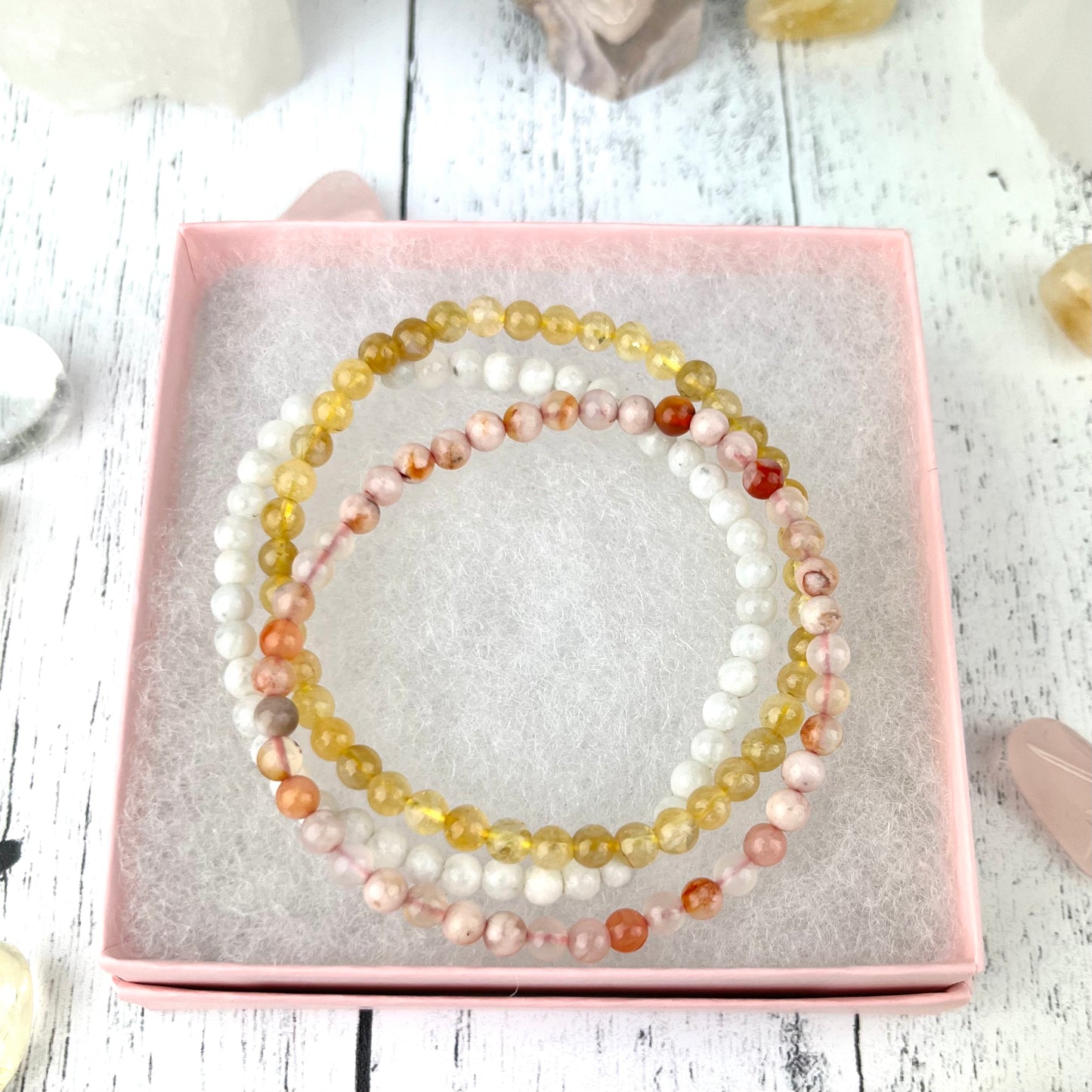 New Beginnings Stack Bracelet Set 4mm
