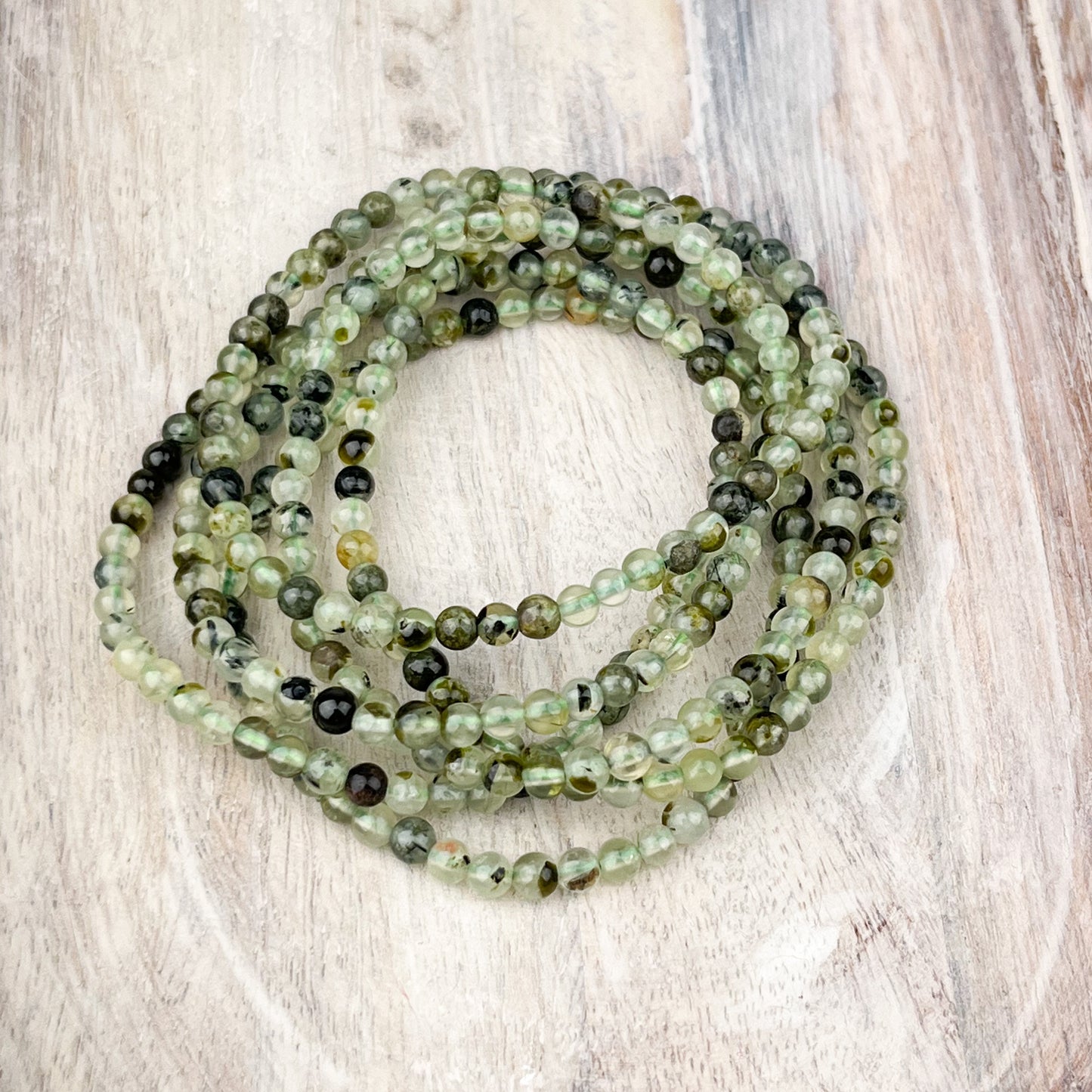 Prehnite Gemstone Bracelet 4mm