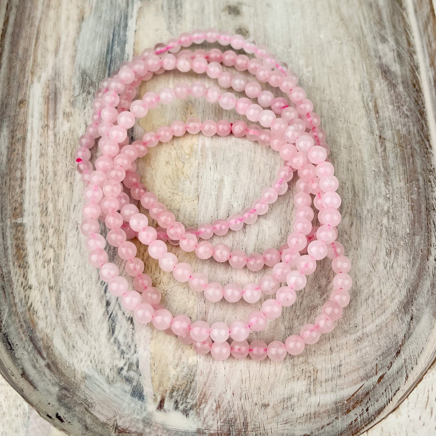 Rose Quartz Gemstone Bracelet 4mm