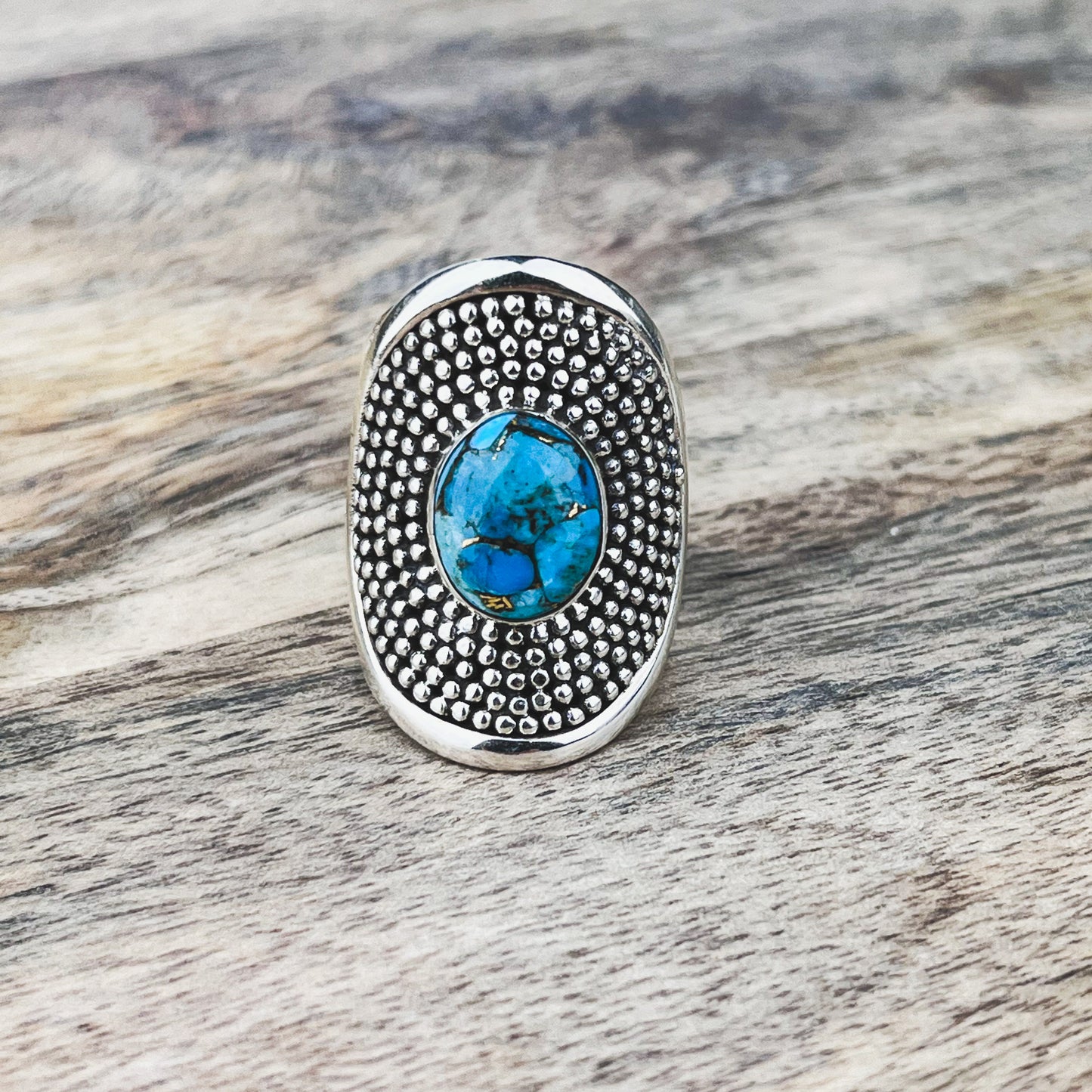 Turquoise Gemstone .925 Sterling Silver Ring