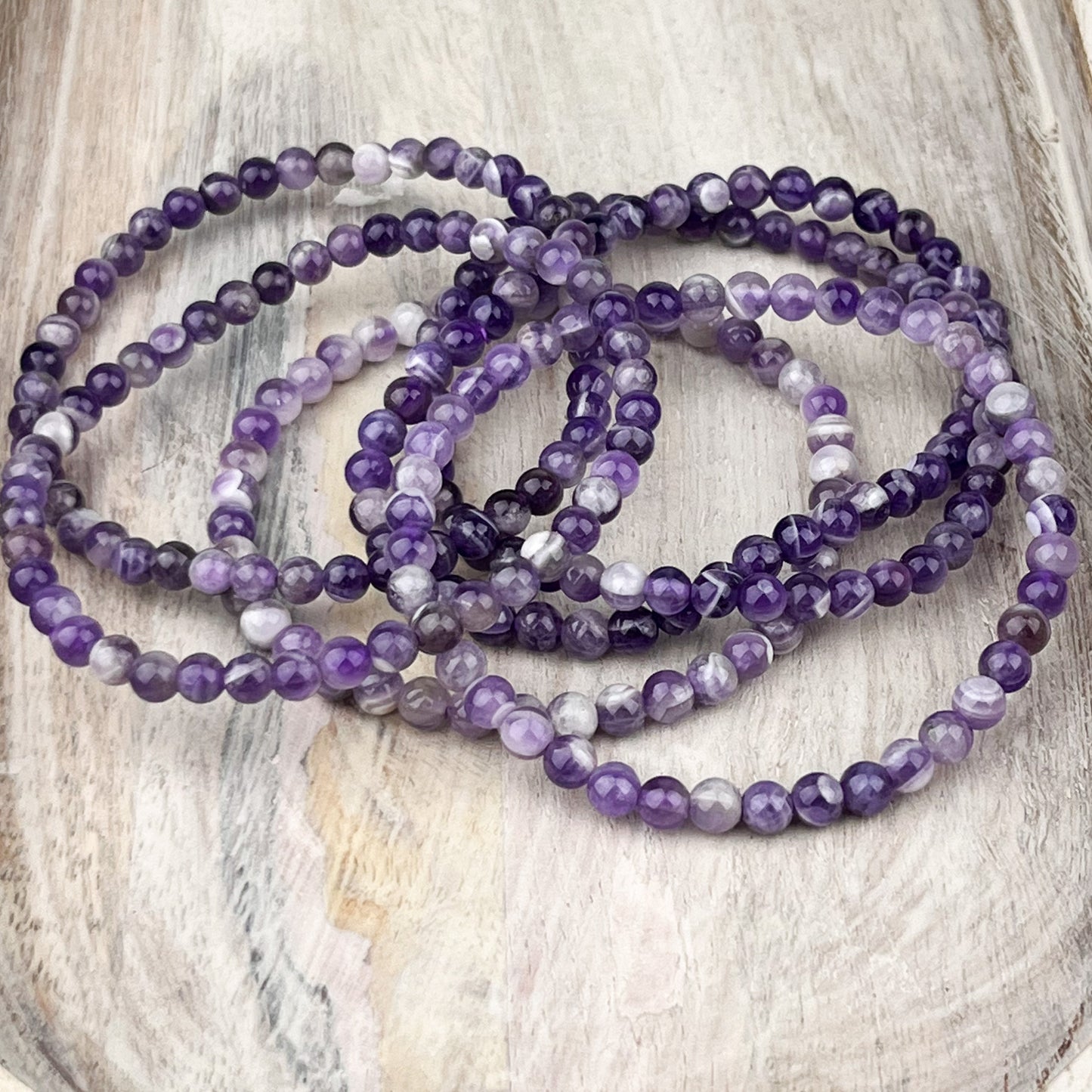 Amethyst Gemstone Bracelet 4mm