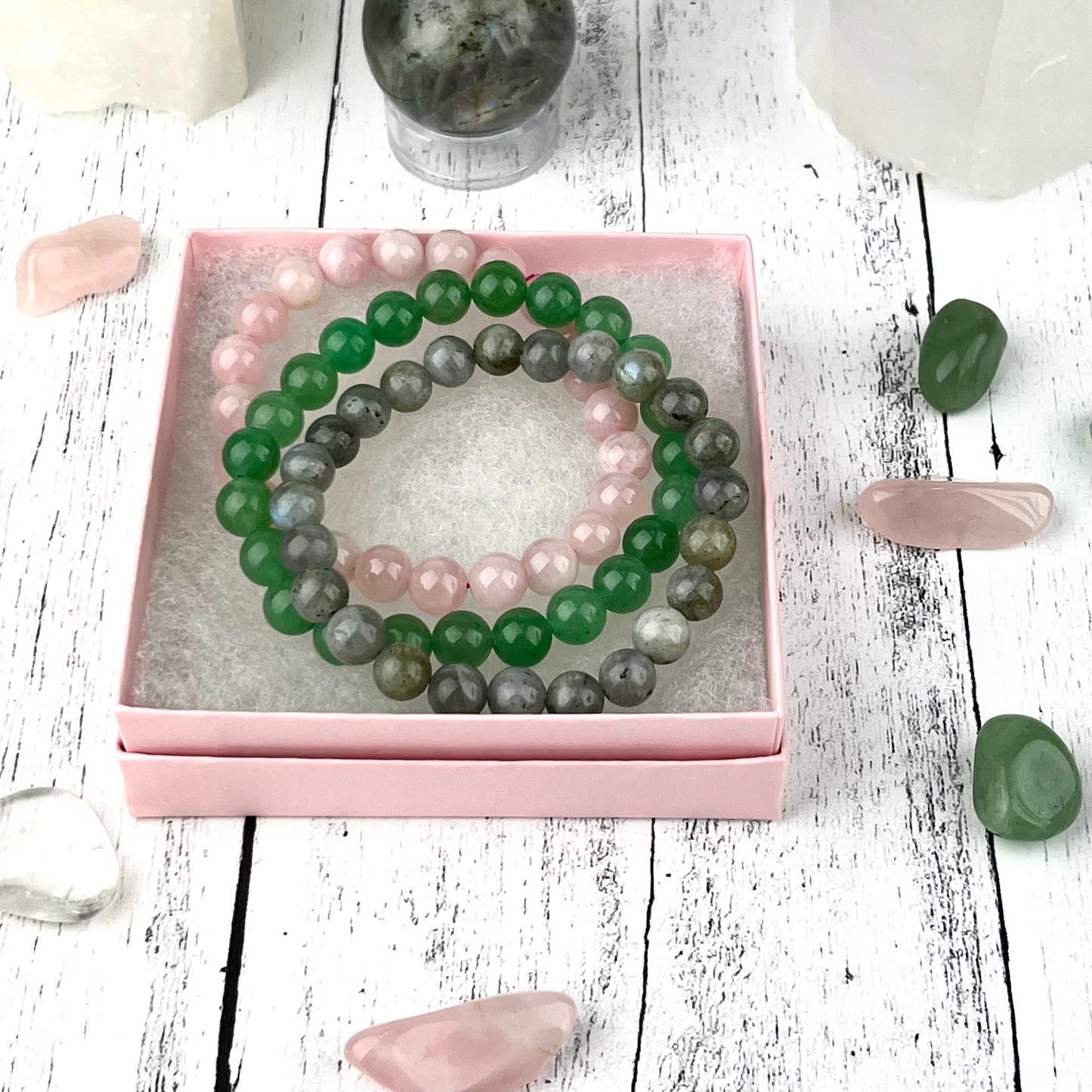 Happiness Stack Bracelet Set 8mm