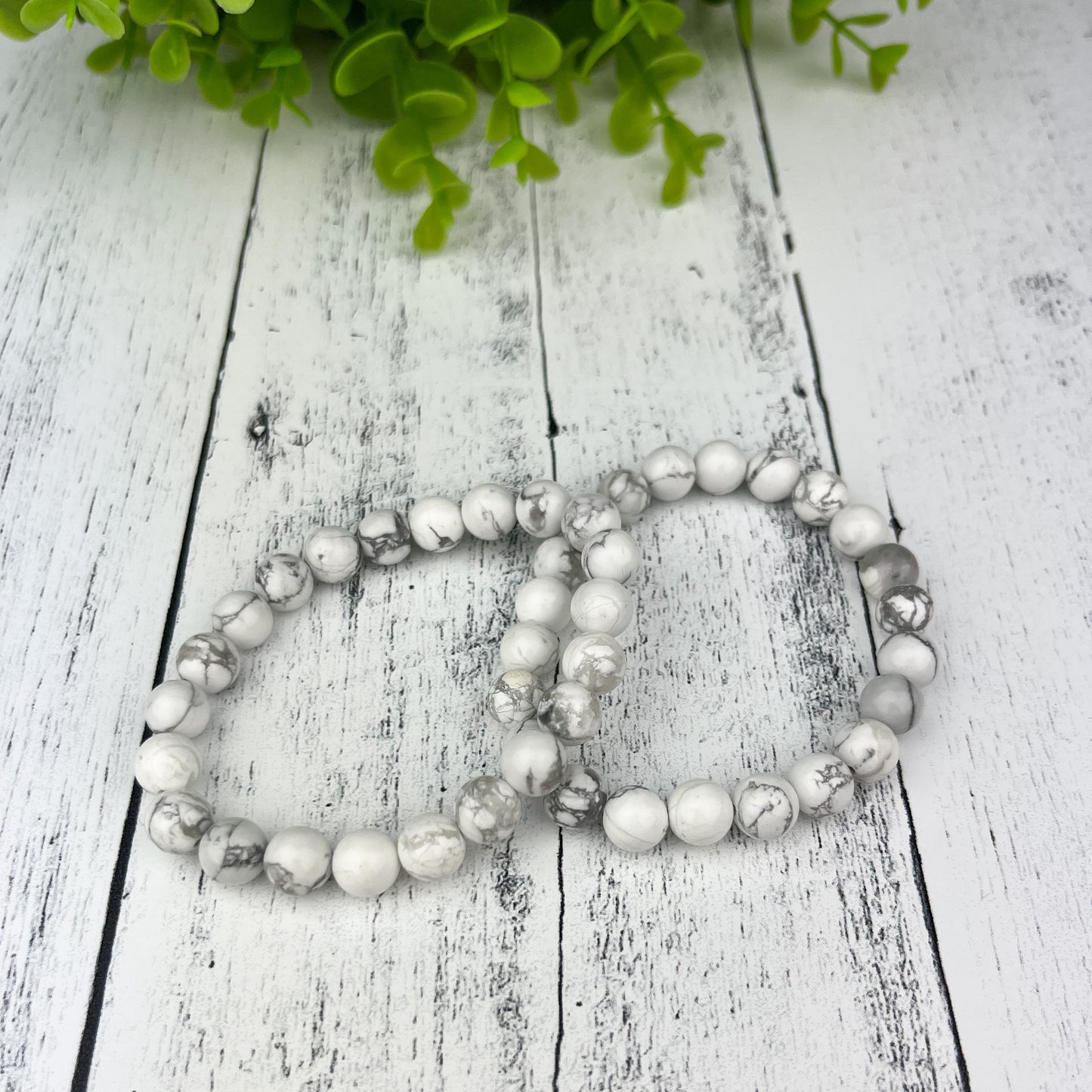 Howlite Gemstone Bracelet 8mm