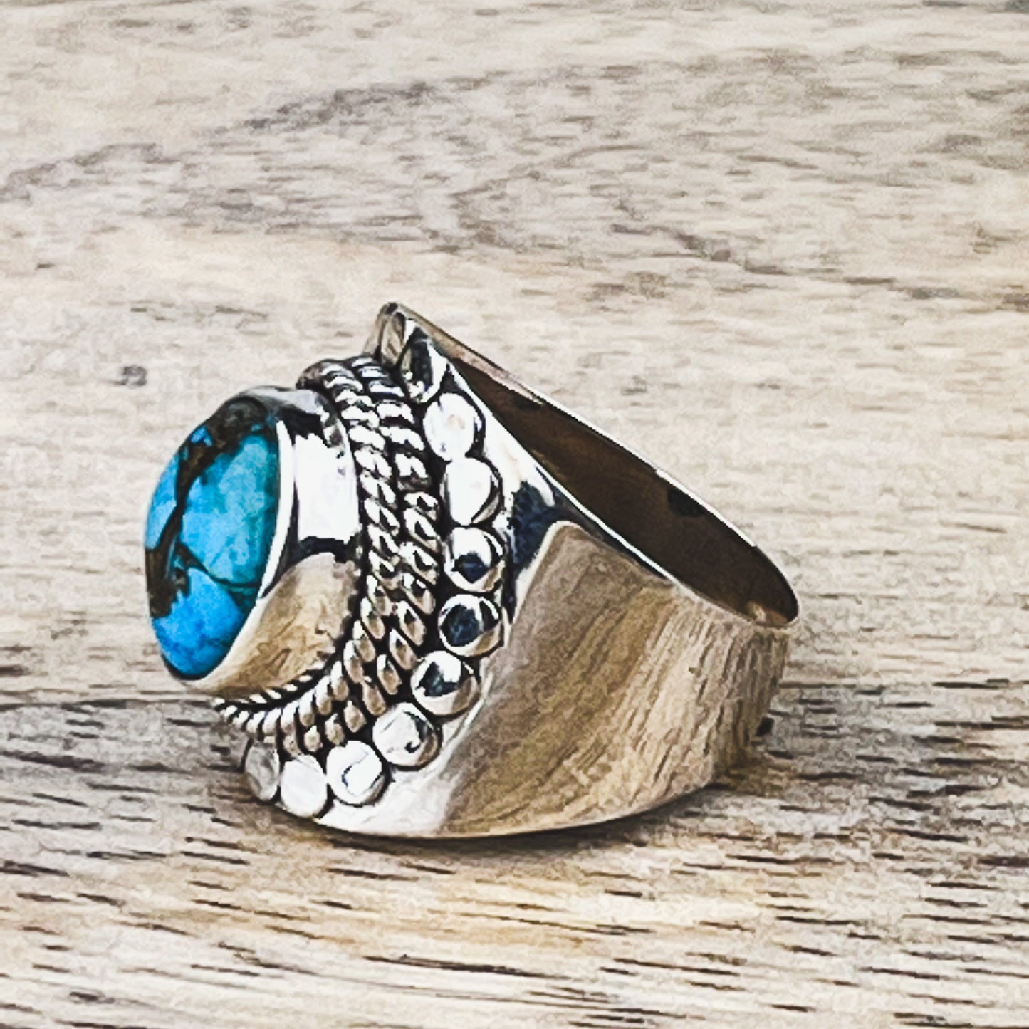 Turquoise Gemstone .925 Sterling Silver Ring