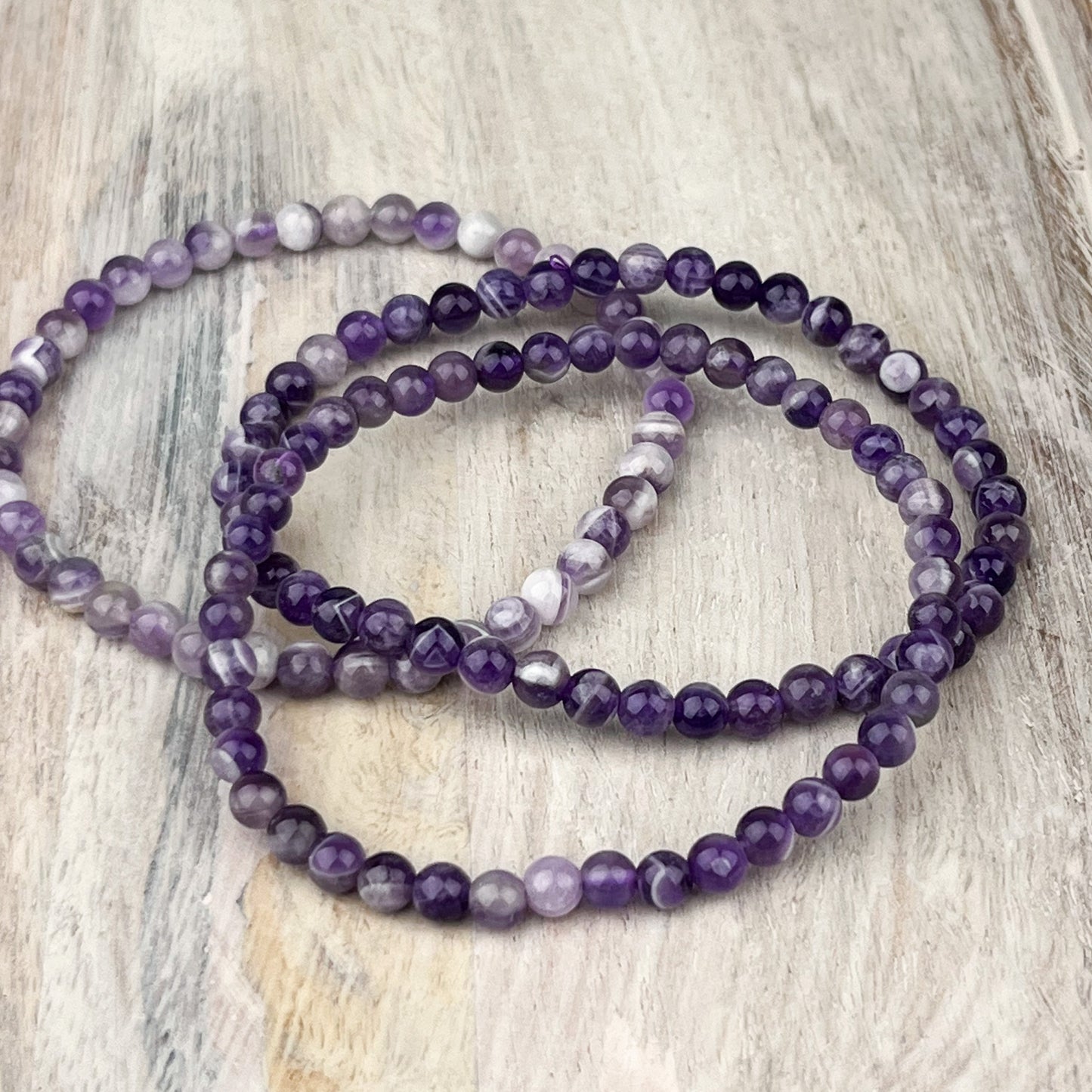 Amethyst Gemstone Bracelet 4mm