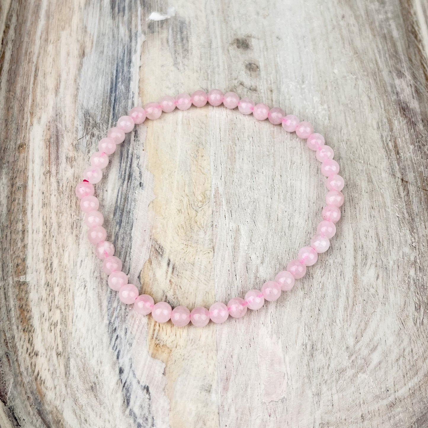 Rose Quartz Gemstone Bracelet 4mm