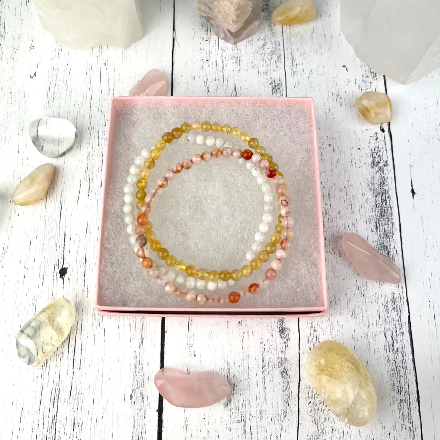 New Beginnings Stack Bracelet Set 4mm