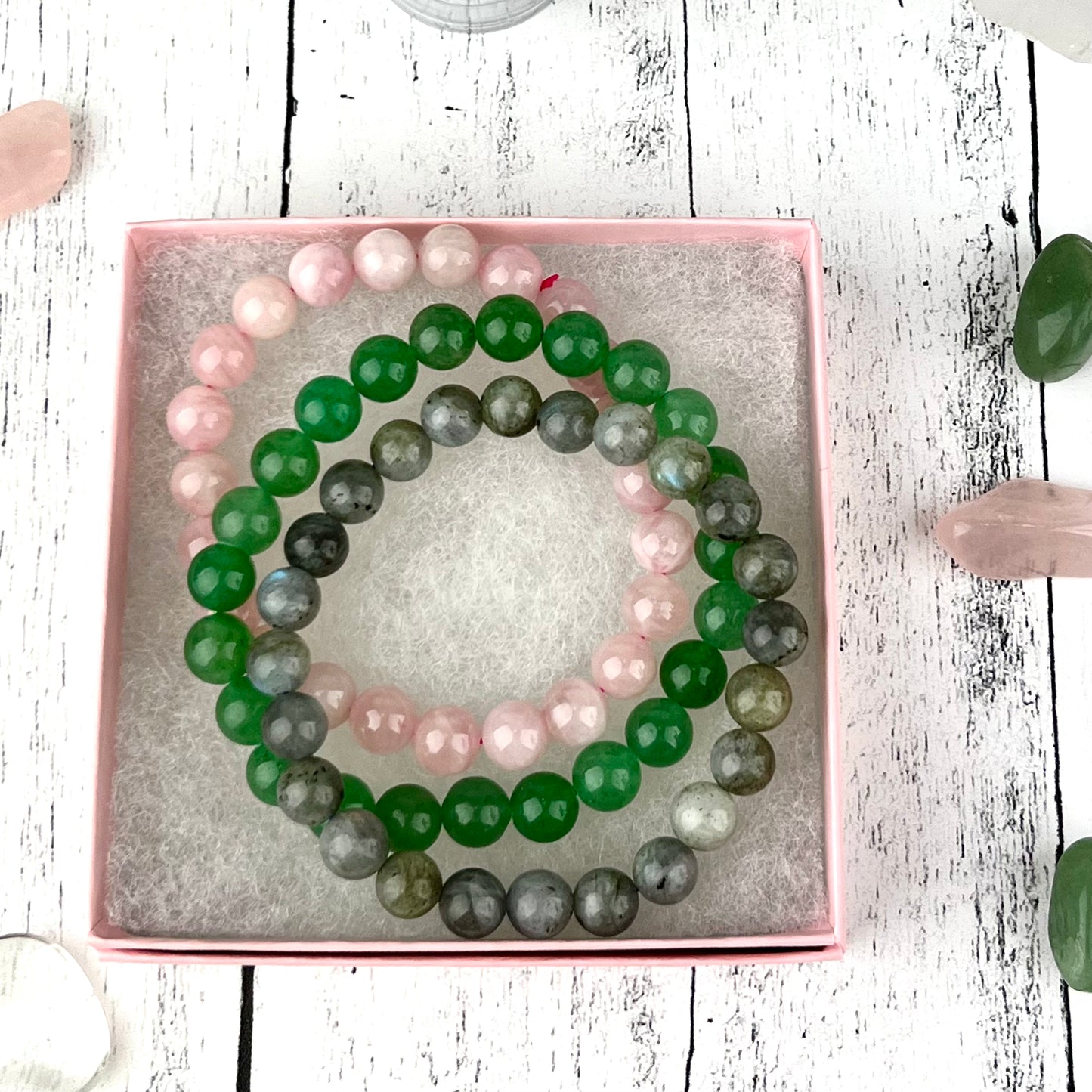Happiness Stack Bracelet Set 8mm