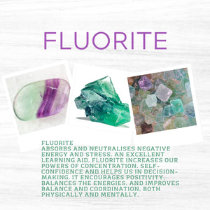 Fluorite tumbled and raw crystals for grids and spiritual rituals