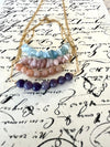 Aquamarine bracelet, dainty bracelet,handmade with gemstones and gold filled chain