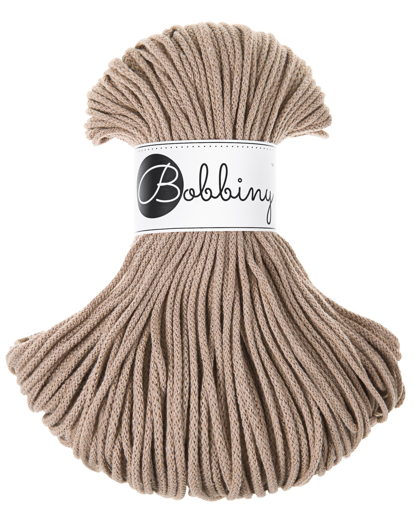 Macrame Cord 3mm Braided Cotton 100% recycled Cotton | Craft yarn | Macrame Supplies | BOBBINY