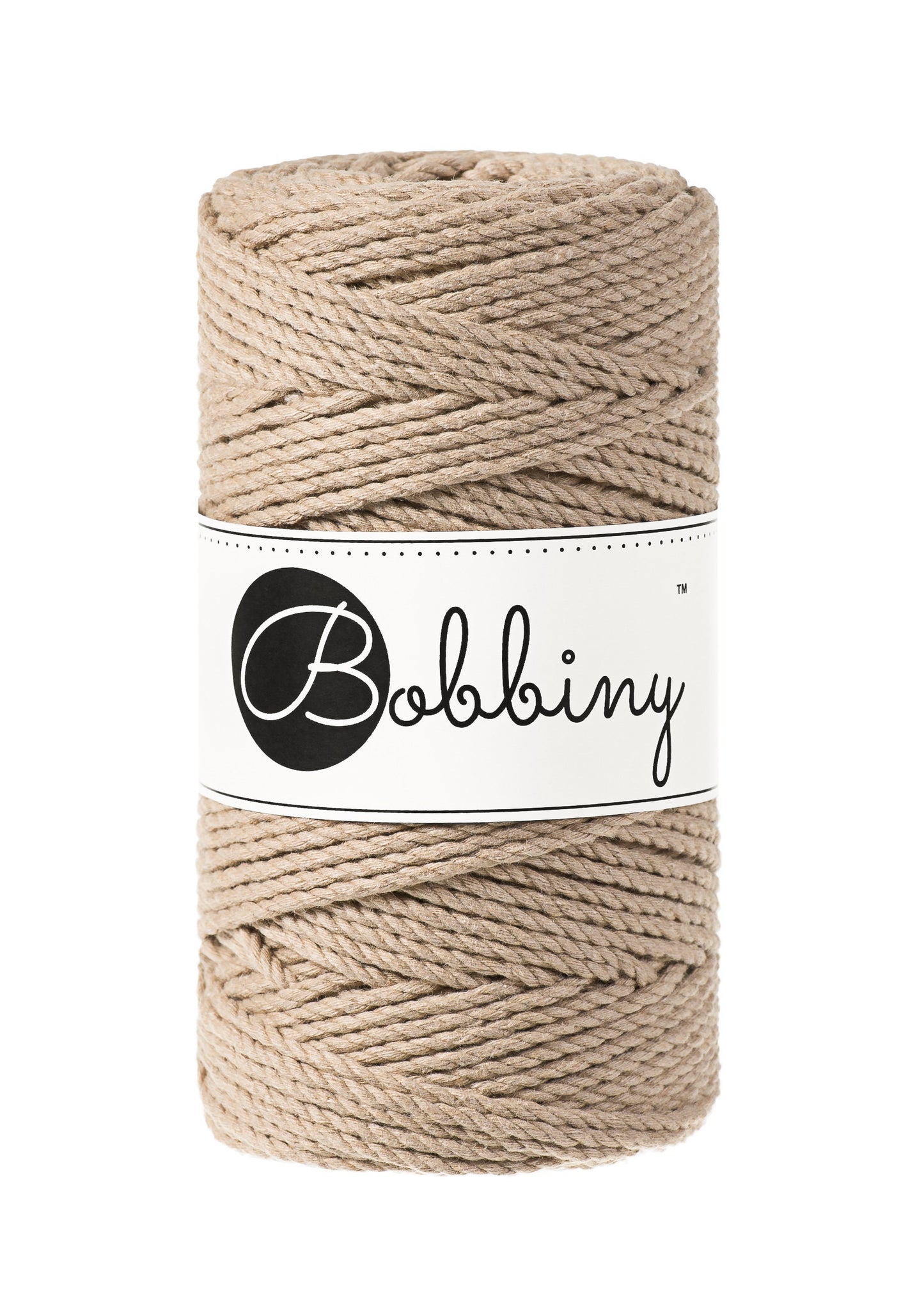 BOBBINY Macrame Rope 3mm 3ply 100% Recycled Cotton, Craft Rope for many DIY projects
