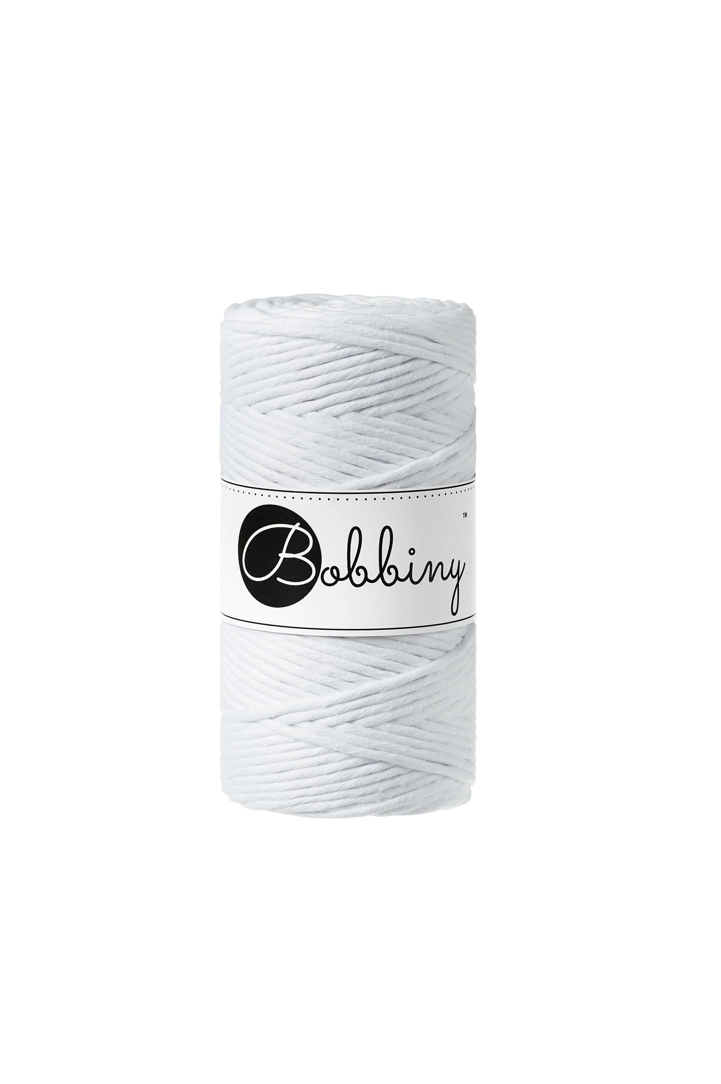 Bobbiny 3mm Single Twist Macrame Cord – Premium Full Spool Cotton Craft Rope in many colors