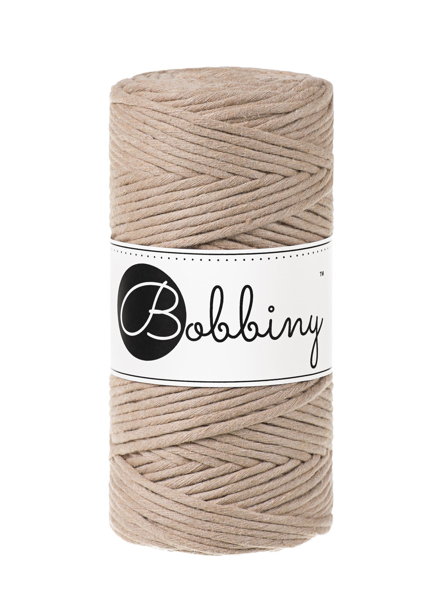 Bobbiny 3mm Single Twist Macrame Cord – Premium Full Spool Cotton Craft Rope in many colors