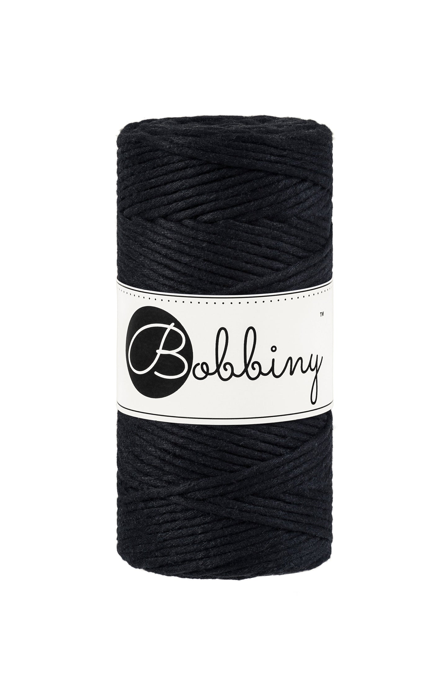 Bobbiny 3mm Single Twist Macrame Cord – Premium Full Spool Cotton Craft Rope in many colors