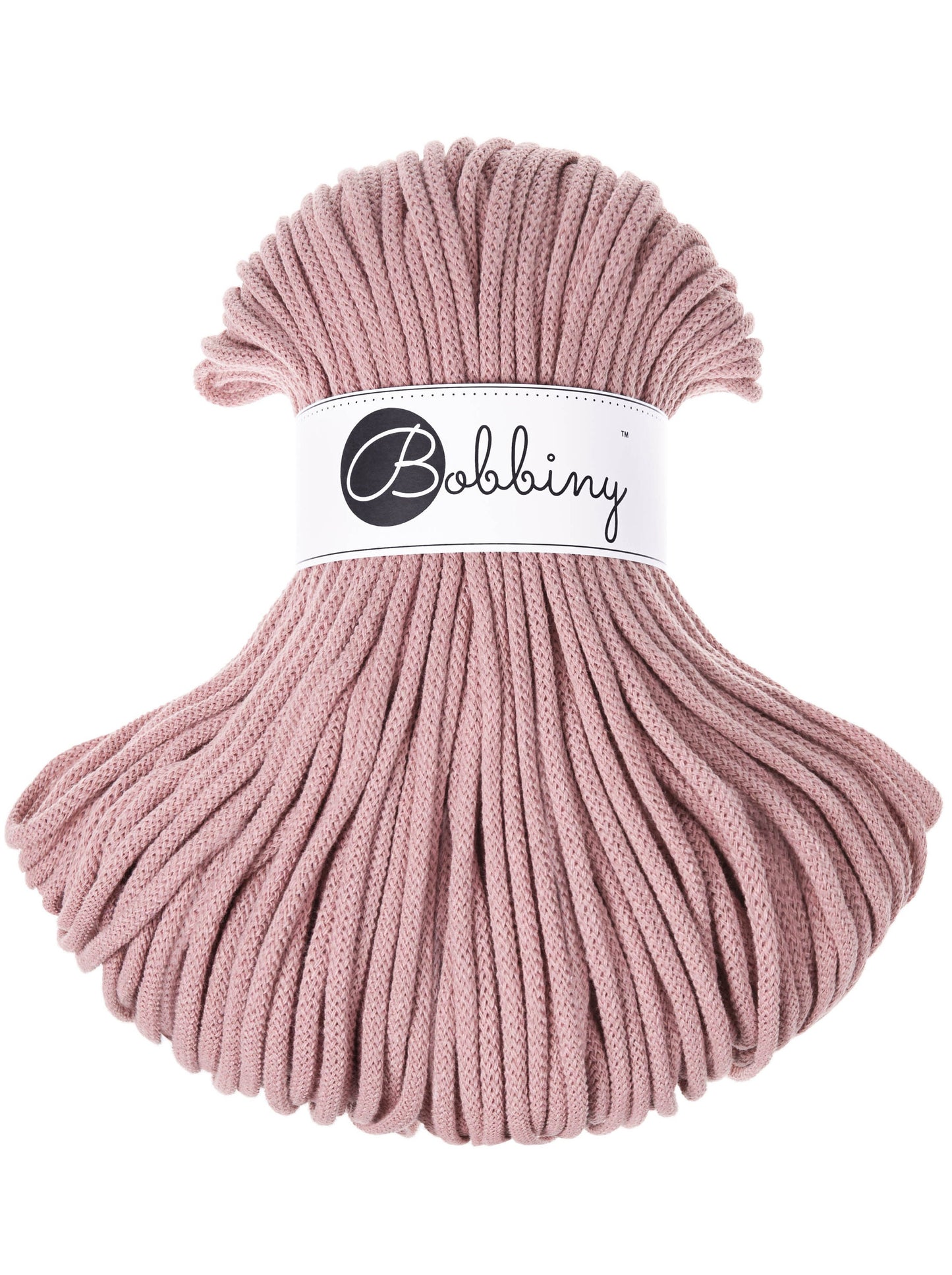 Macrame Cord 5mm Braided Cotton 100% recycled Cotton | Craft yarn | Macrame Supplies | BOBBINY