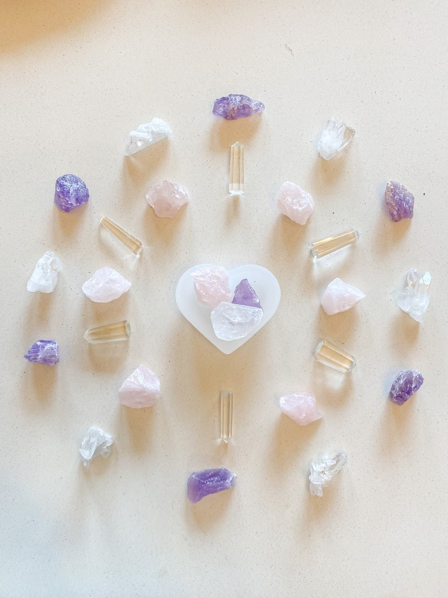 Healing Rose Quartz Stones | Natural Raw Gemstones for Crystal Grids and Meditation | Heart Chakra Stone for Love and Calming Energy - Crystals for everyone • Crystals And Cord