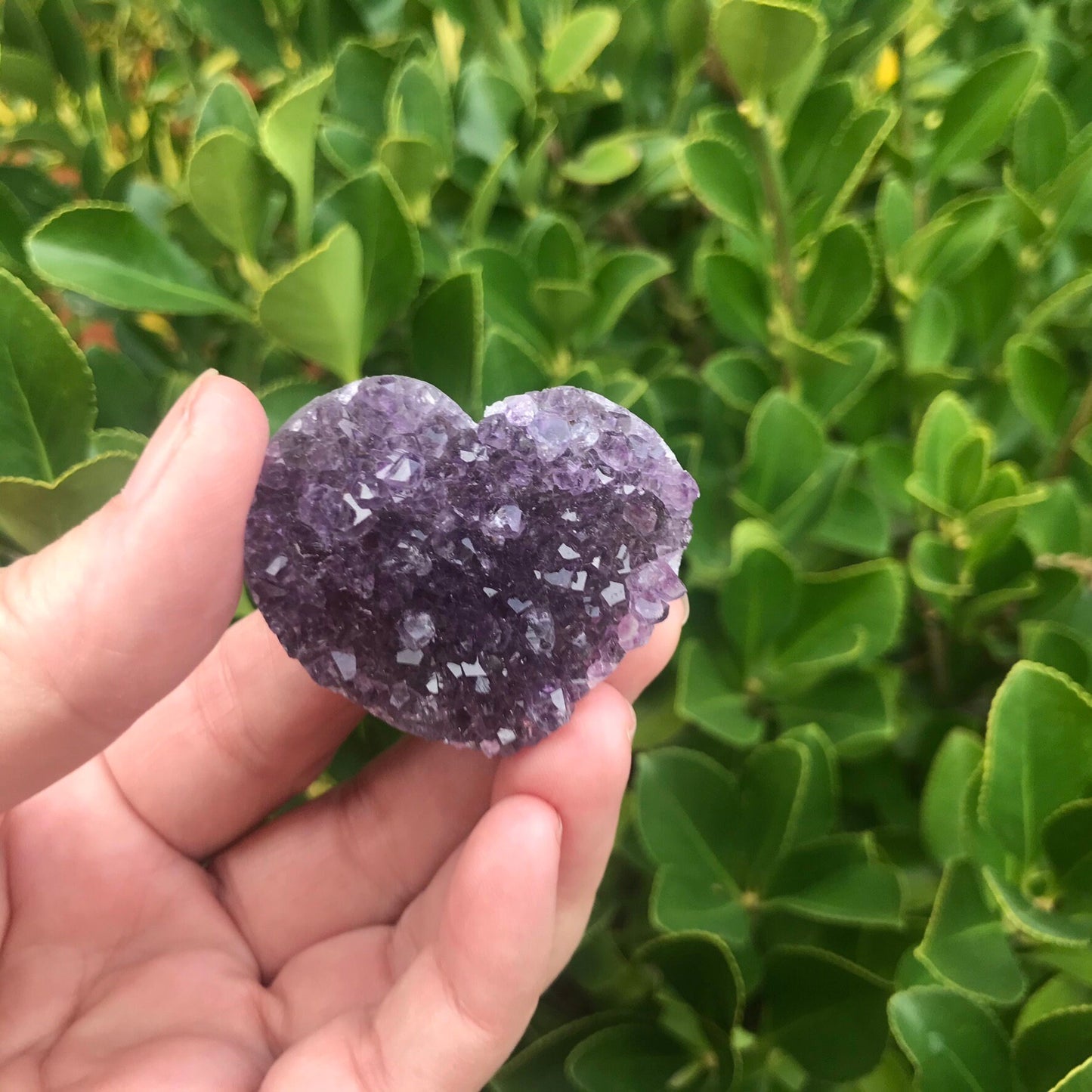 Amethyst Heart Druzy 2"-2.5