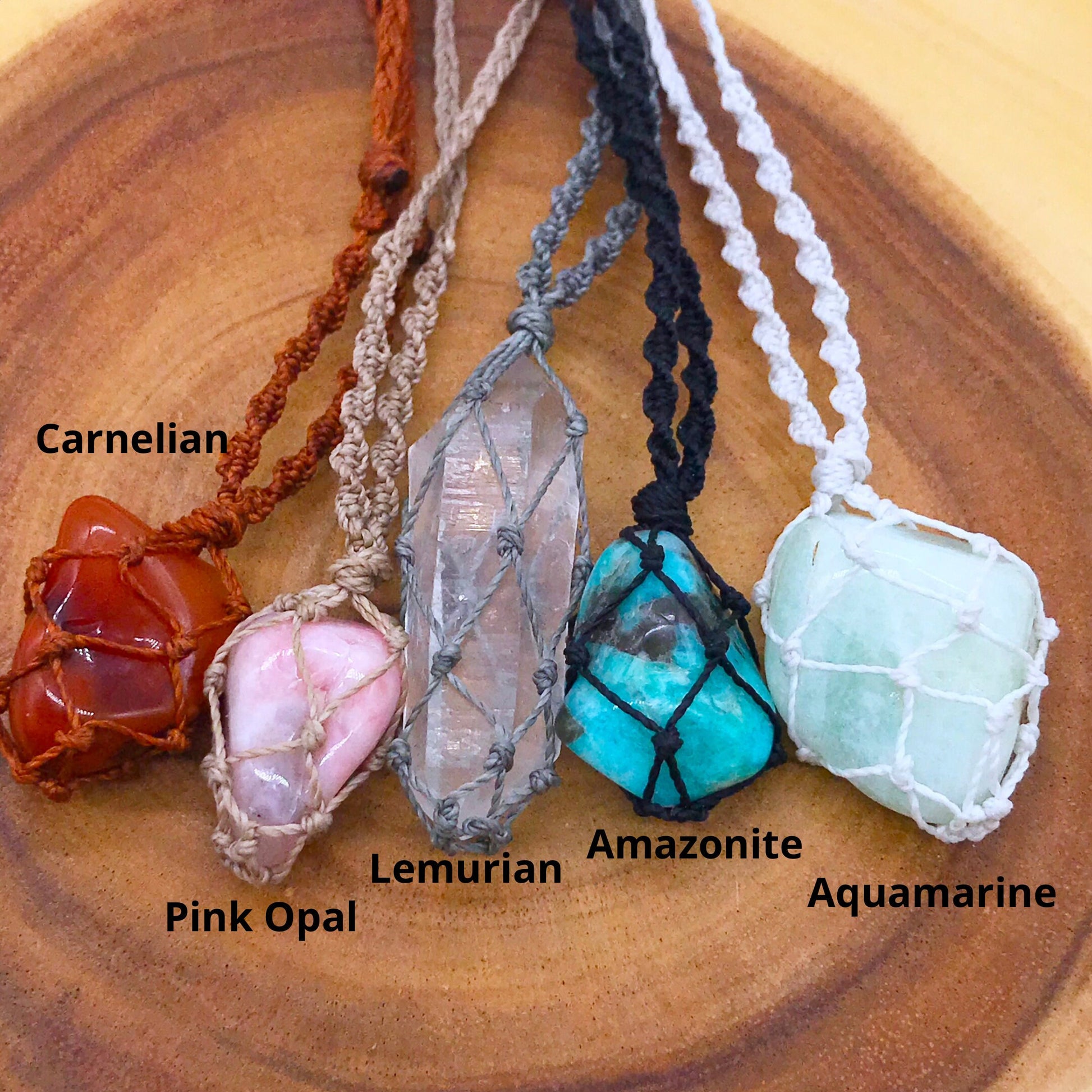 Knotted Crystal Necklace With Amazonite