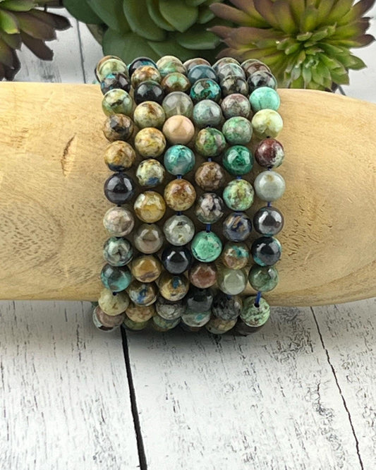 Chrysocolla Gemstone Bracelet 8mm