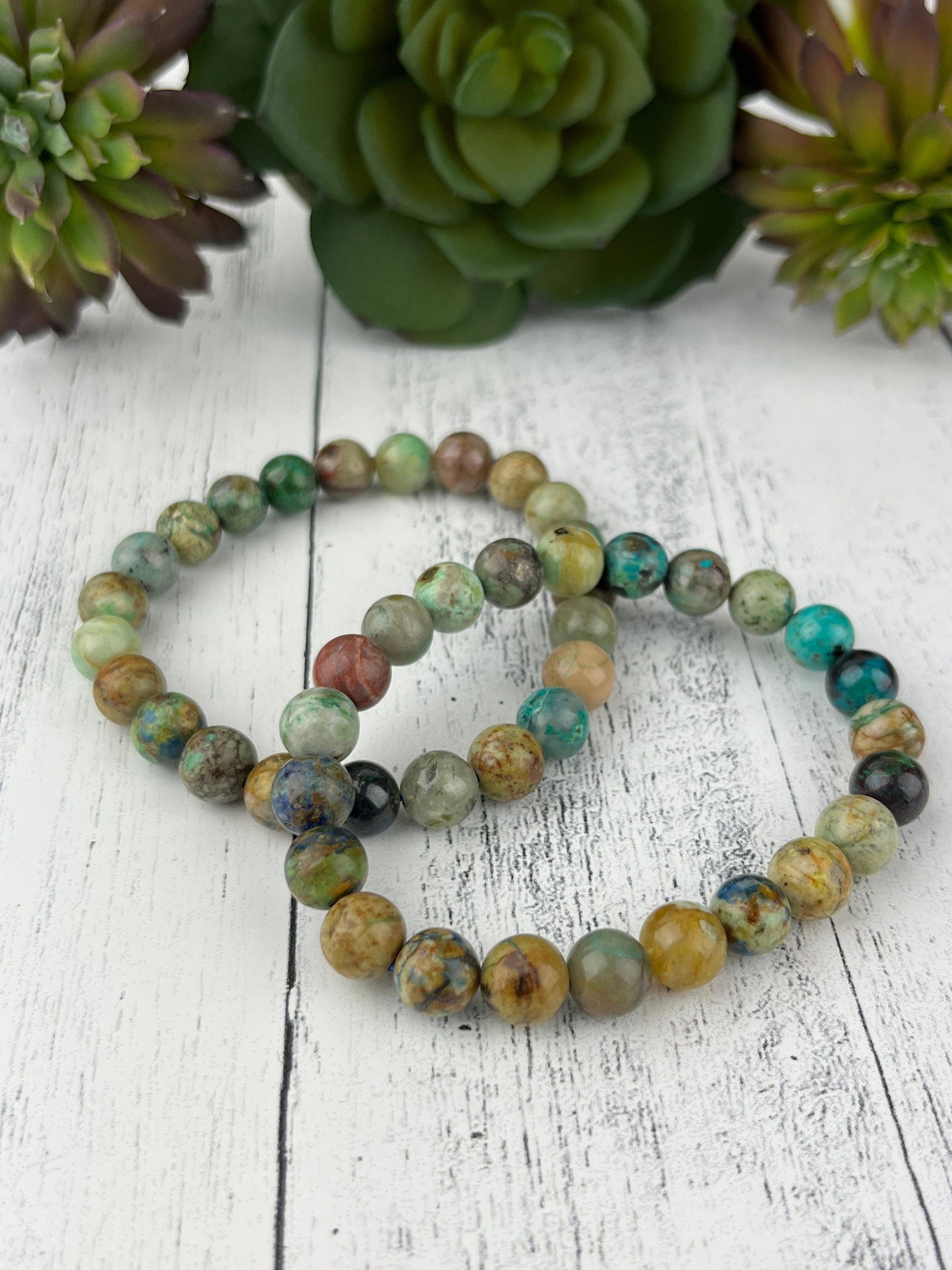 Chrysocolla Gemstone Bracelet 8mm