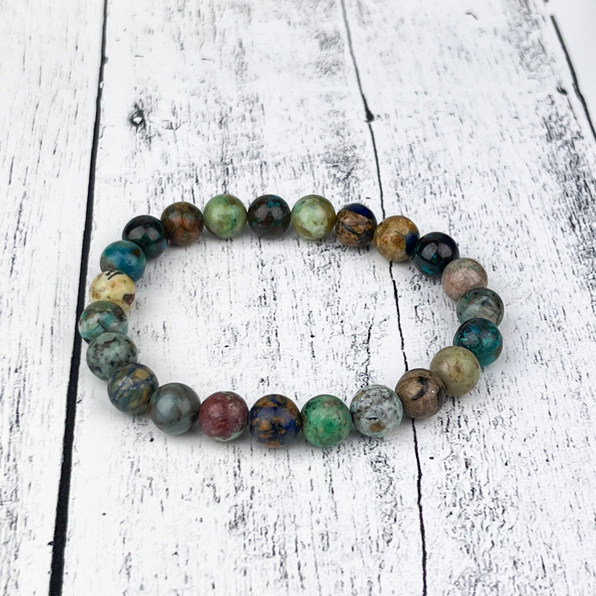 Chrysocolla Gemstone Bracelet 8mm