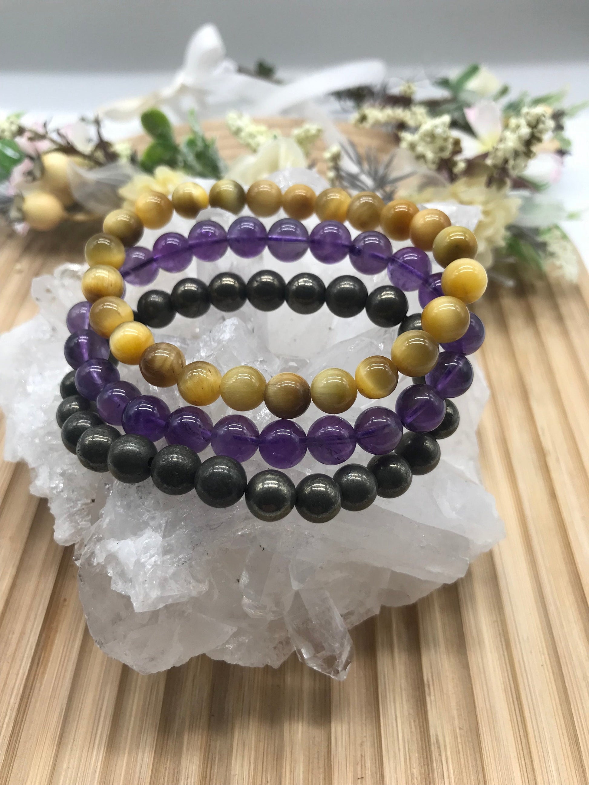 Tiger Eye Gemstone Bracelet 8mm