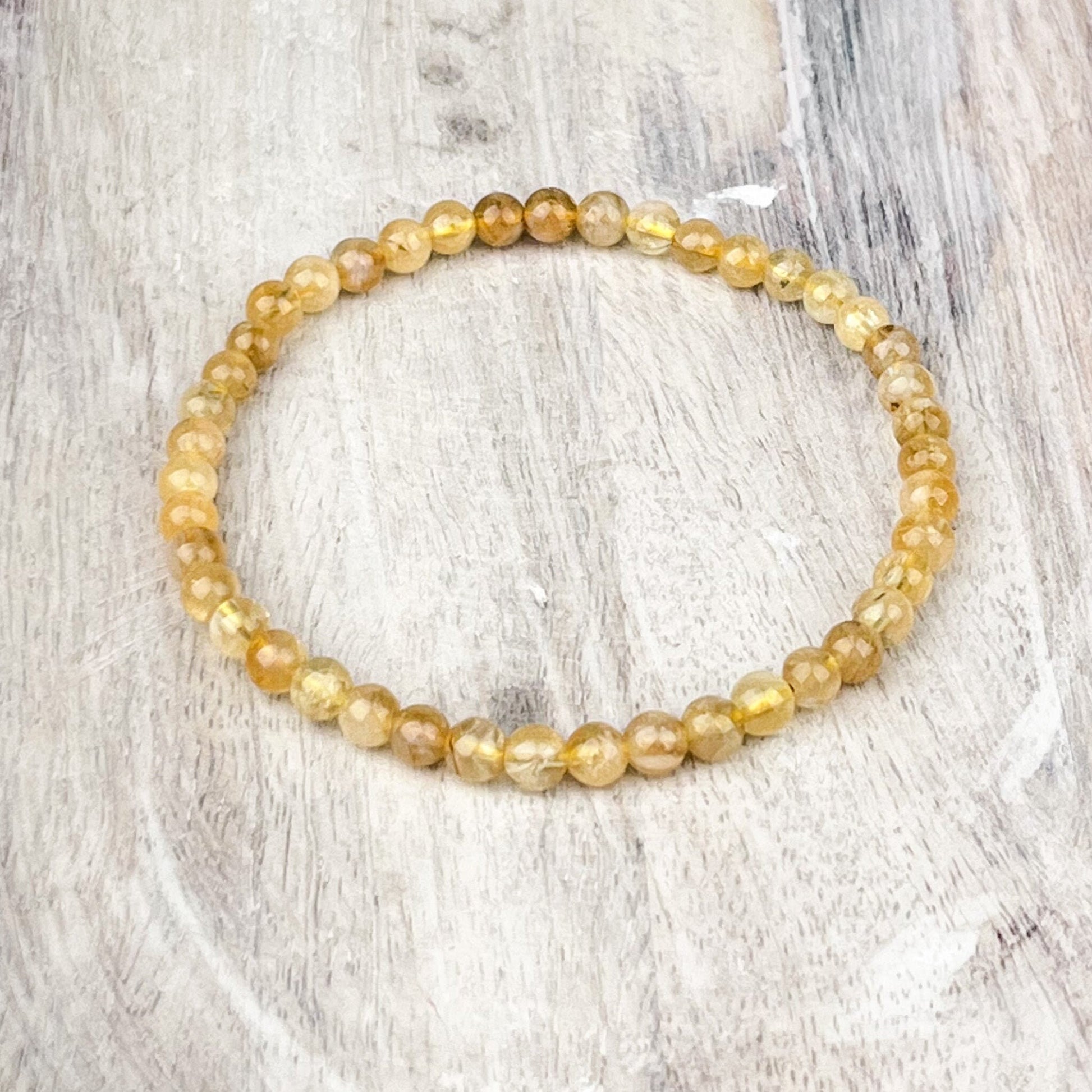 Citrine Gemstone Bracelet 4mm