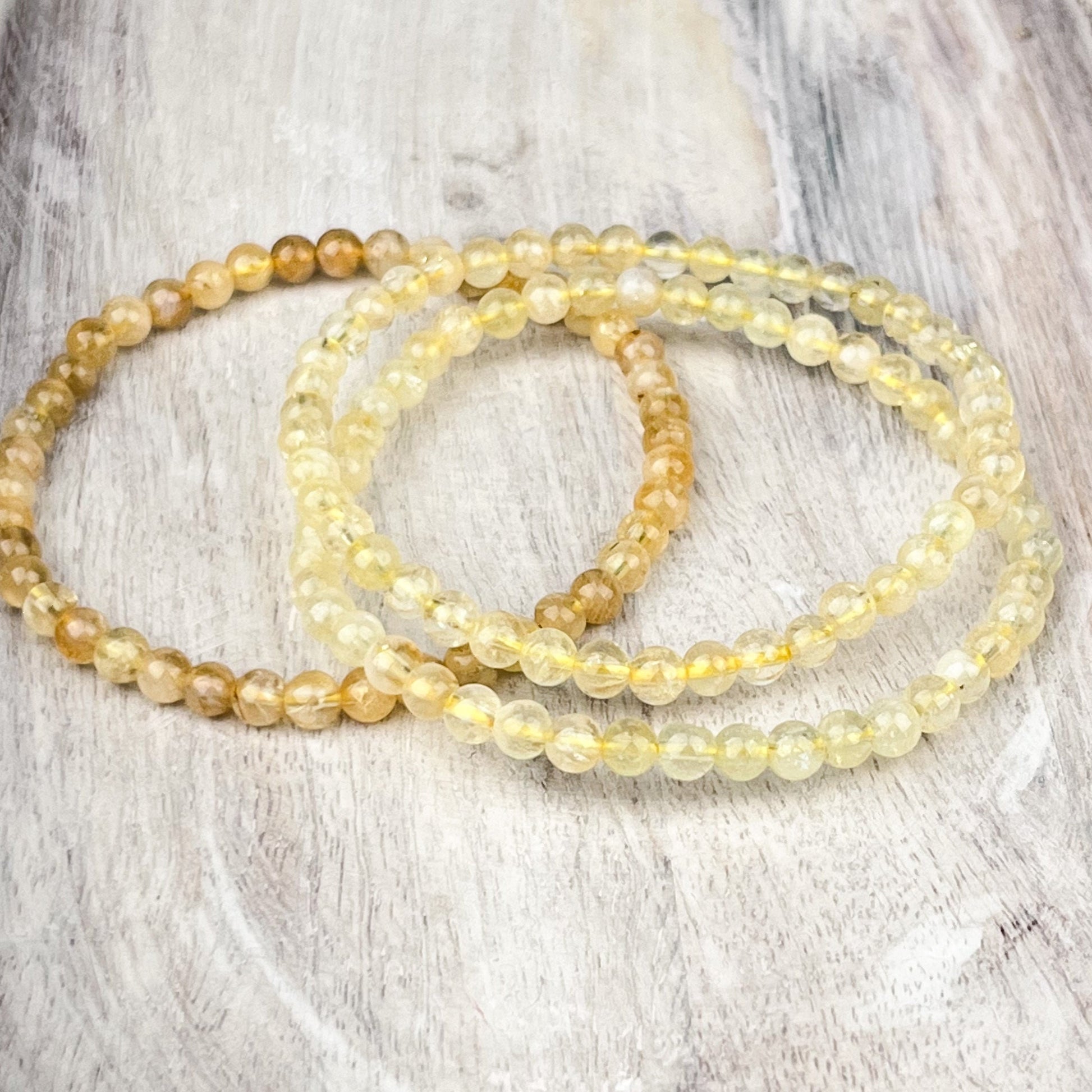 Citrine Gemstone Bracelet 4mm