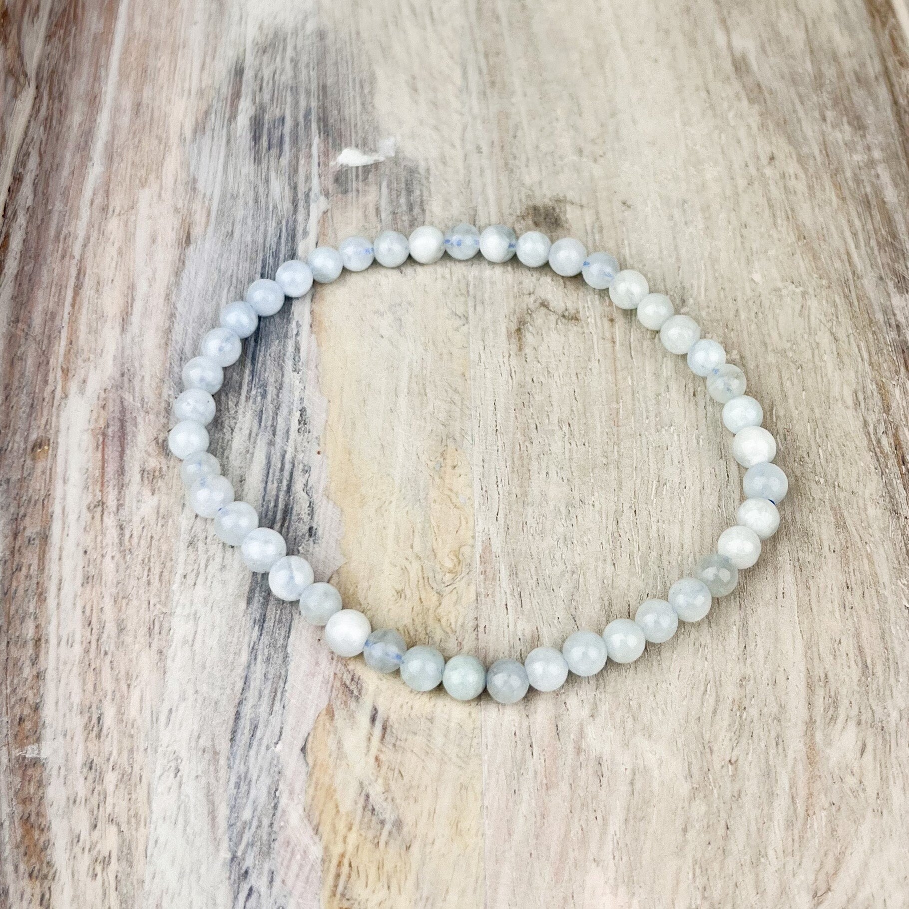Aquamarine Gemstone Bracelet 4mm