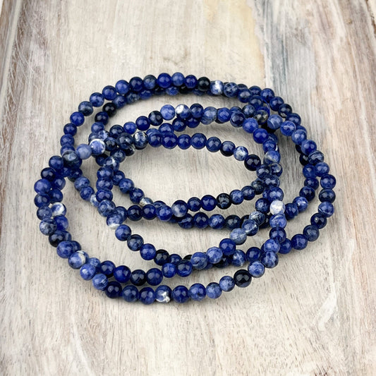 Sodalite Gemstone Bracelet 4mm