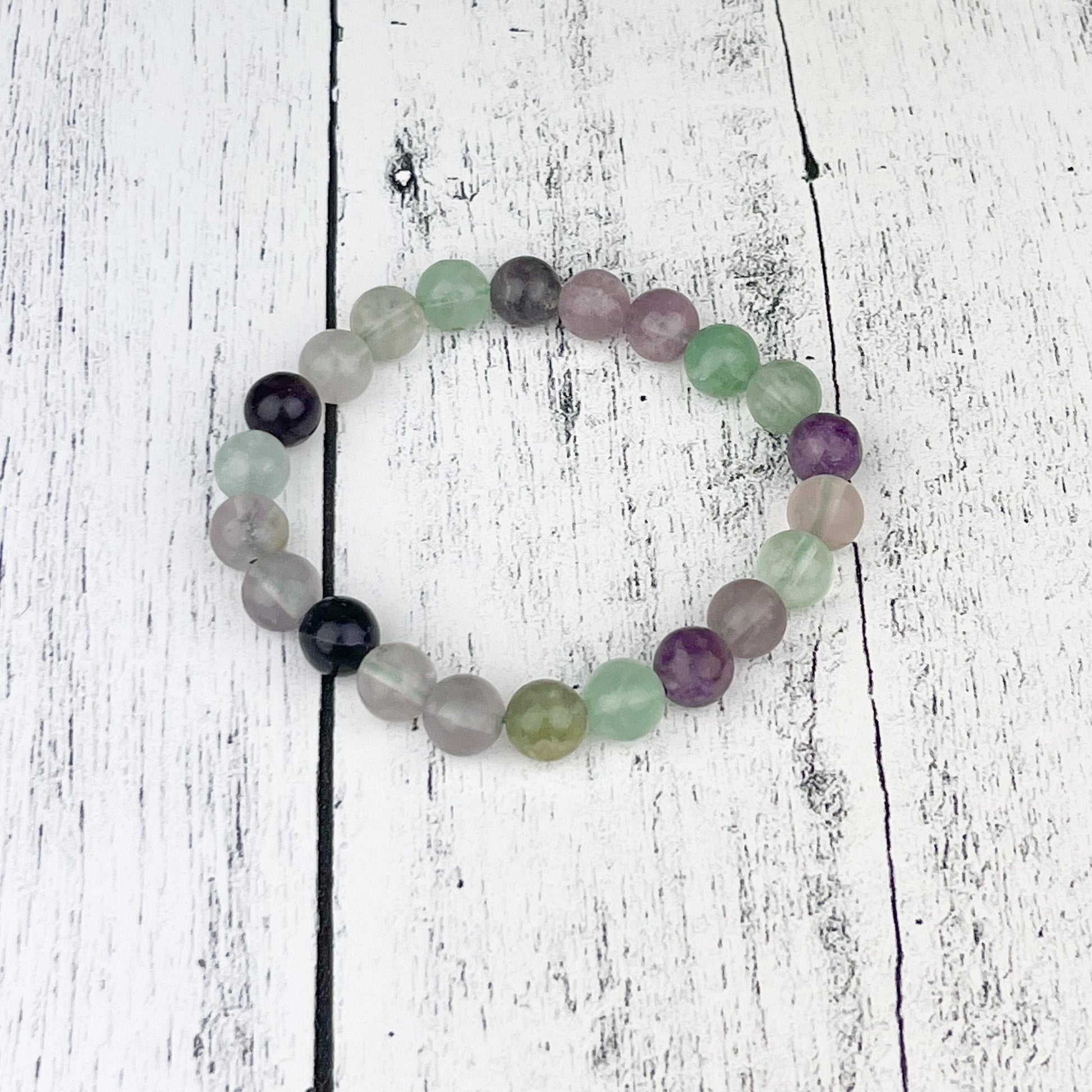Fluorite Gemstone Bracelet 8mm