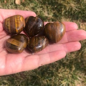 Tiger Eye Pocket Heart