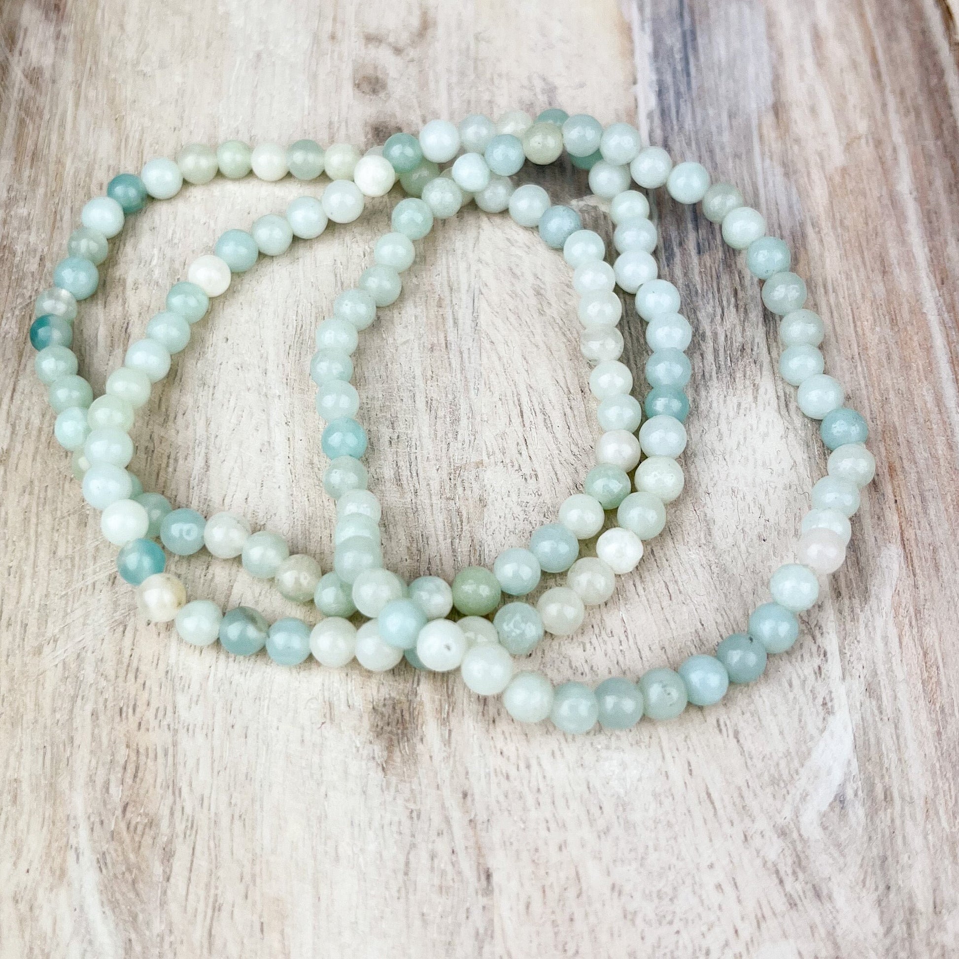 Amazonite Gemstone Beaded Bracelet, Elegant Natural Gemstone 4mm Beads, Calming Energy Accessory, Healing Crystals and Stones Jewelry