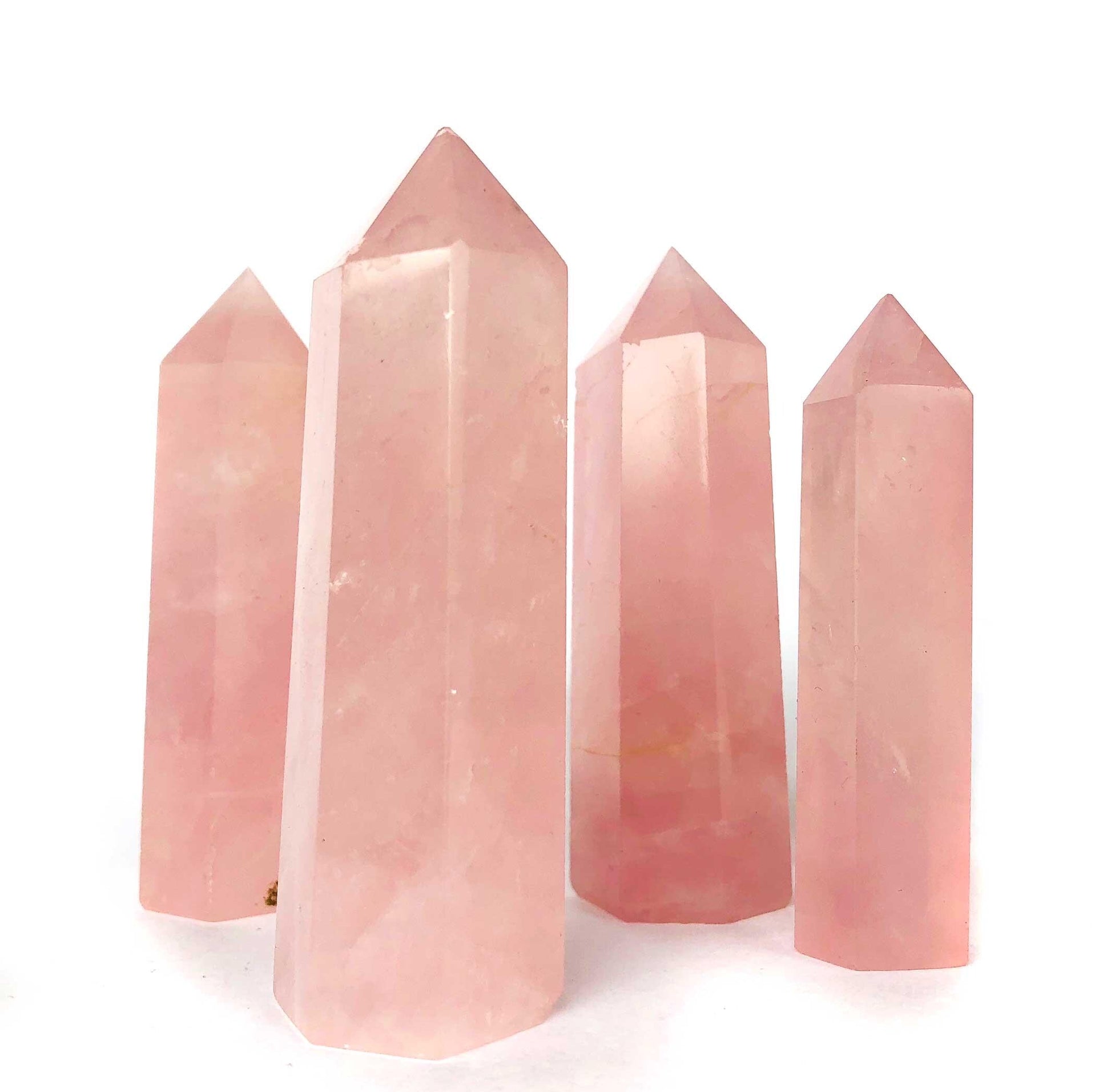 Rose Quartz Tower – Polished Pink Crystal for Love, Healing & Heart Chakra Energy – Standing Point for Decor or Meditation - Crystals for everyone • Crystals And Cord