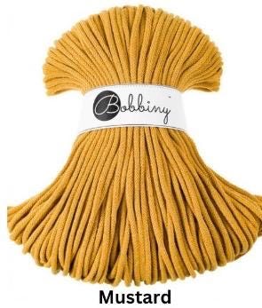 Macrame Cord 5mm Braided Cotton 100% recycled Cotton | Craft yarn | Macrame Supplies | BOBBINY