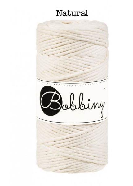 Bobbiny 3mm Single Twist Macrame Cord – Premium Full Spool Cotton Craft Rope in many colors