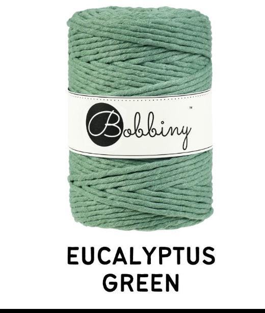BOBBINY Macrame Cord 5mm Single Twist – 100% Recycled Cotton, Craft Rope in Many Colors