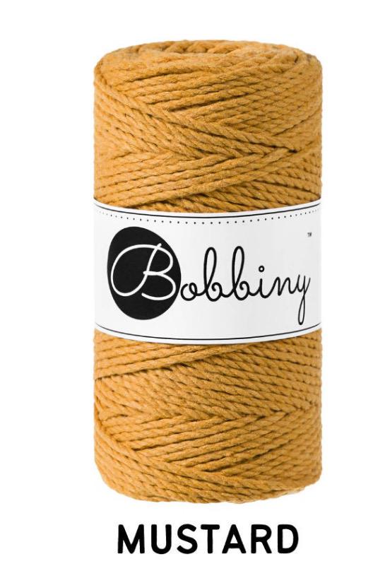 BOBBINY Macrame Rope 3mm 3ply 100% Recycled Cotton, Craft Rope for many DIY projects