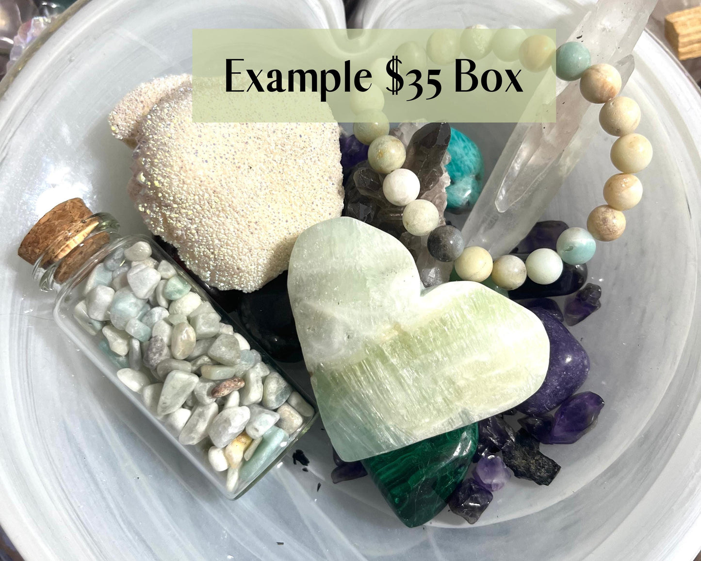 Manifestation Mystery Box – Crystal Confetti Mystery Scoop | Healing Crystals, Gemstone Grab Bag, Surprise Box