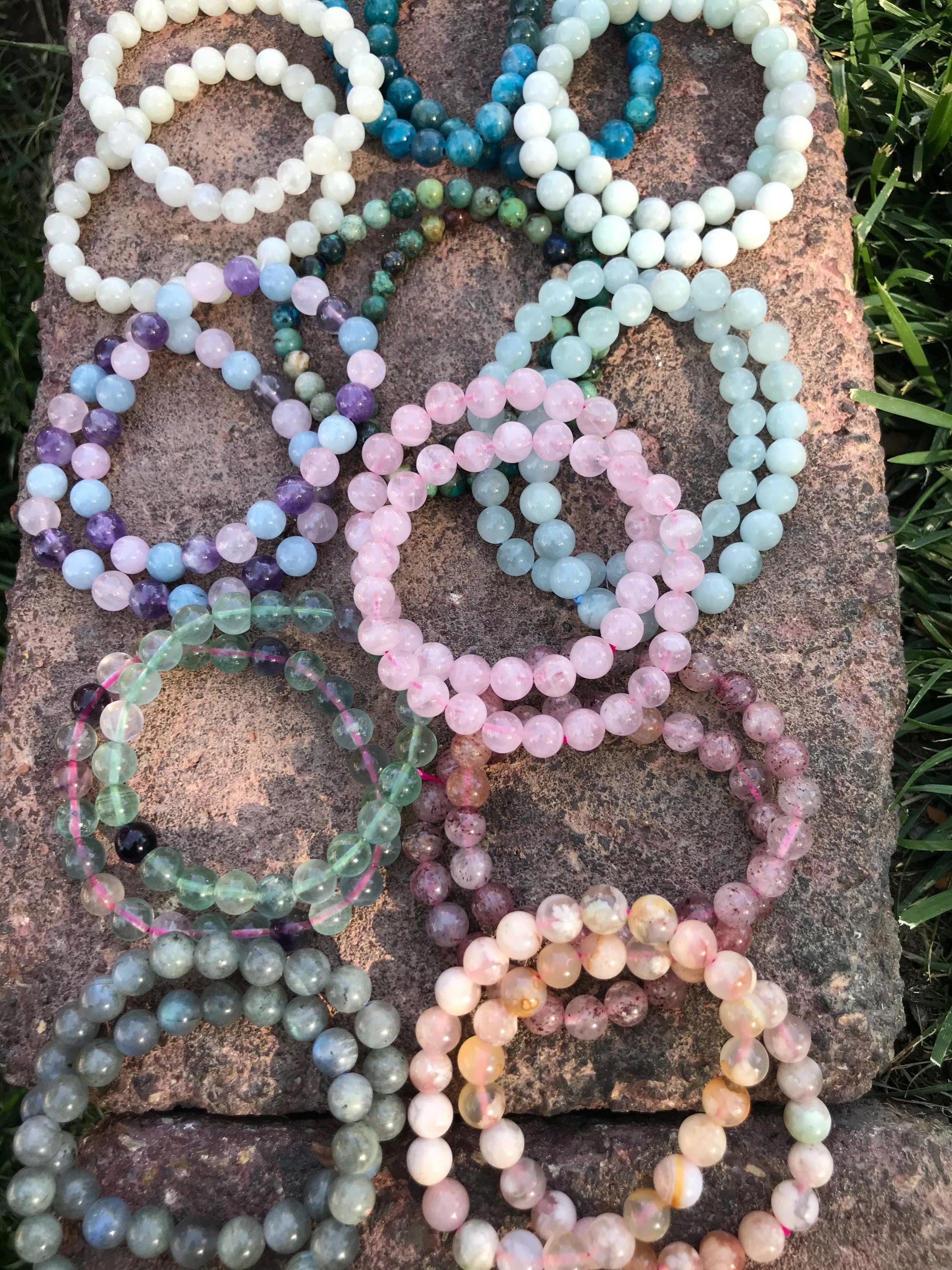 Crystal Bracelet Mystery Scoop Handmade Gemstone & Knotted Bracelet Bundle · Intention Jewelry Gift · Surprise Stack