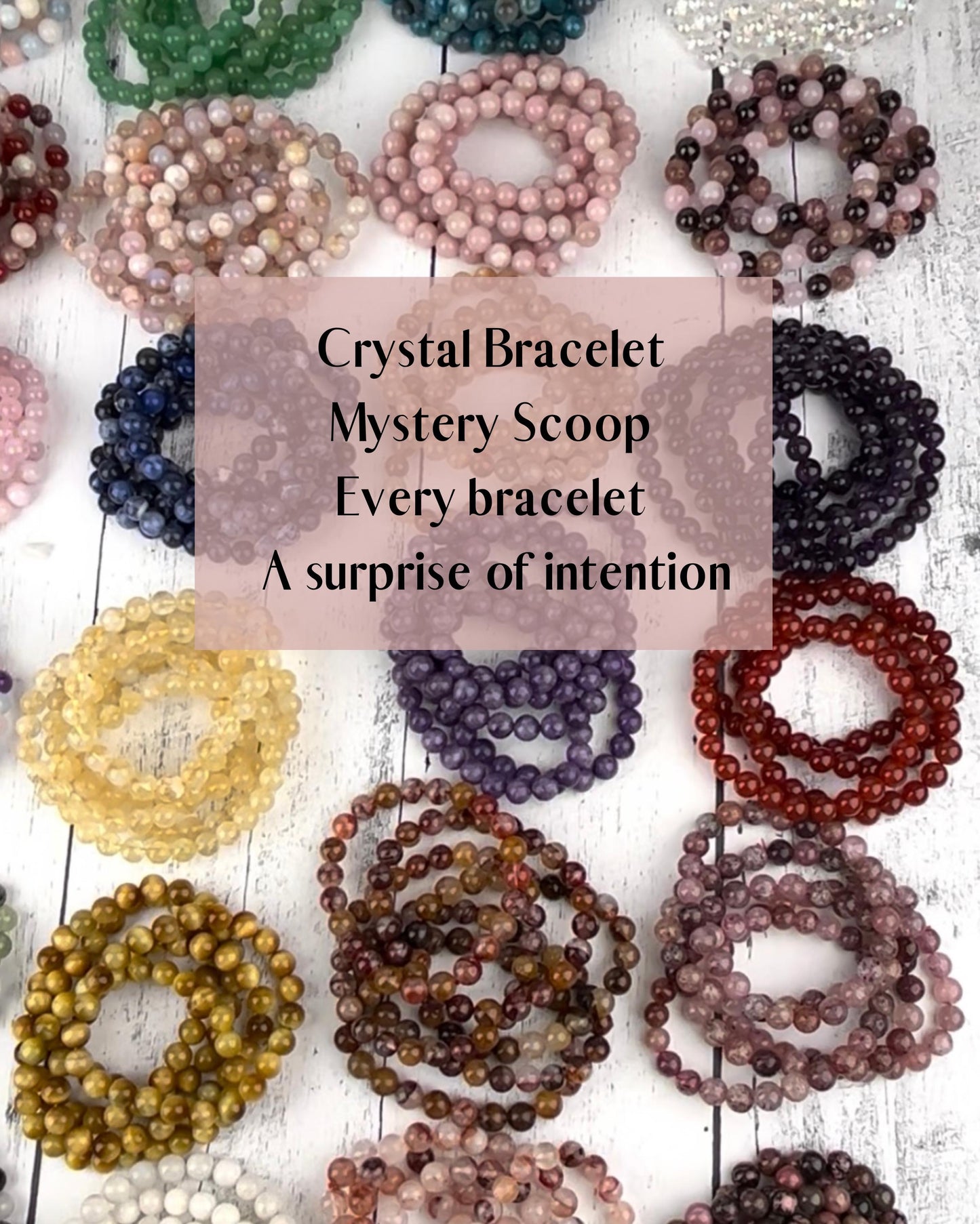 Crystal Bracelet Mystery Scoop Handmade Gemstone & Knotted Bracelet Bundle · Intention Jewelry Gift · Surprise Stack