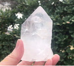 Large Chunky Clear Quartz Point cut base free standing Master Healer Top Polished