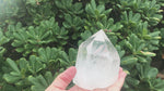 Large Chunky Clear Quartz Point cut base free standing Master Healer Top Polished