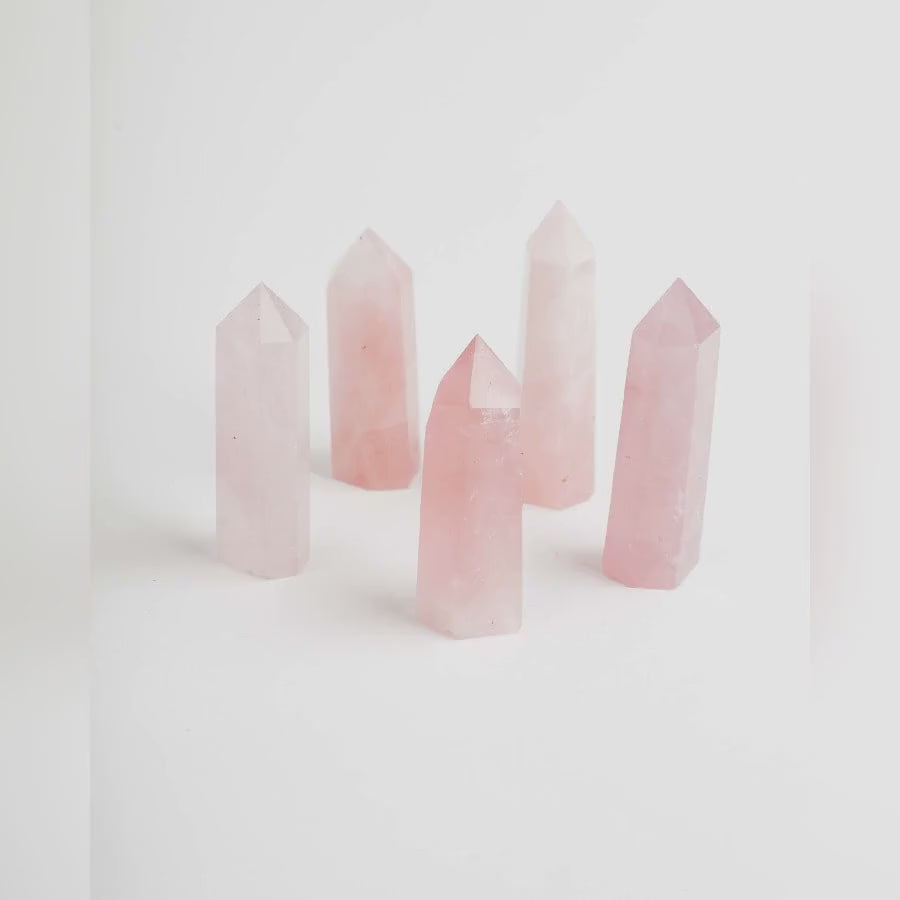 Rose Quartz Tower – Polished Pink Crystal for Love, Healing & Heart Chakra Energy – Standing Point for Decor or Meditation
